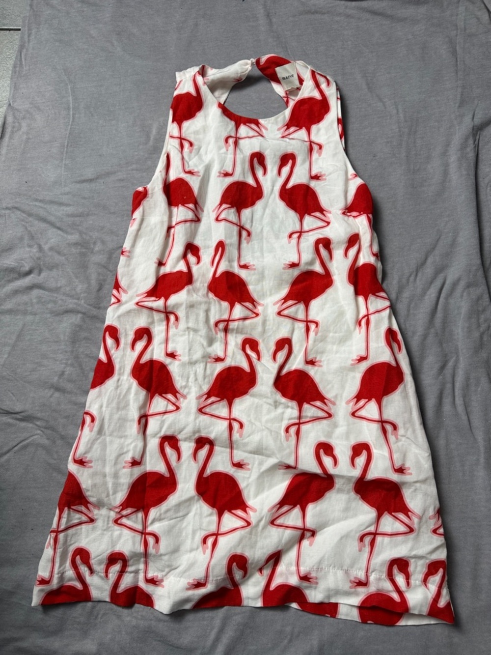 Maeve White Mini Dress with Coral Flamingo Print - NWOT - Picture 4 of 5